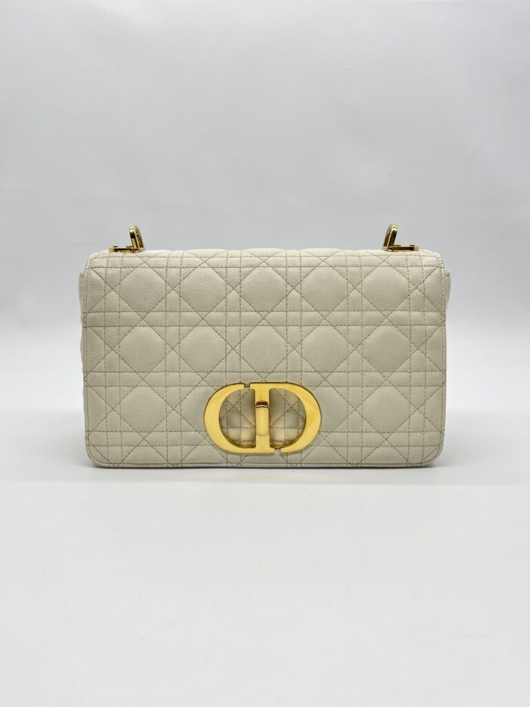 Dior Medium Caro White Gold Hardware