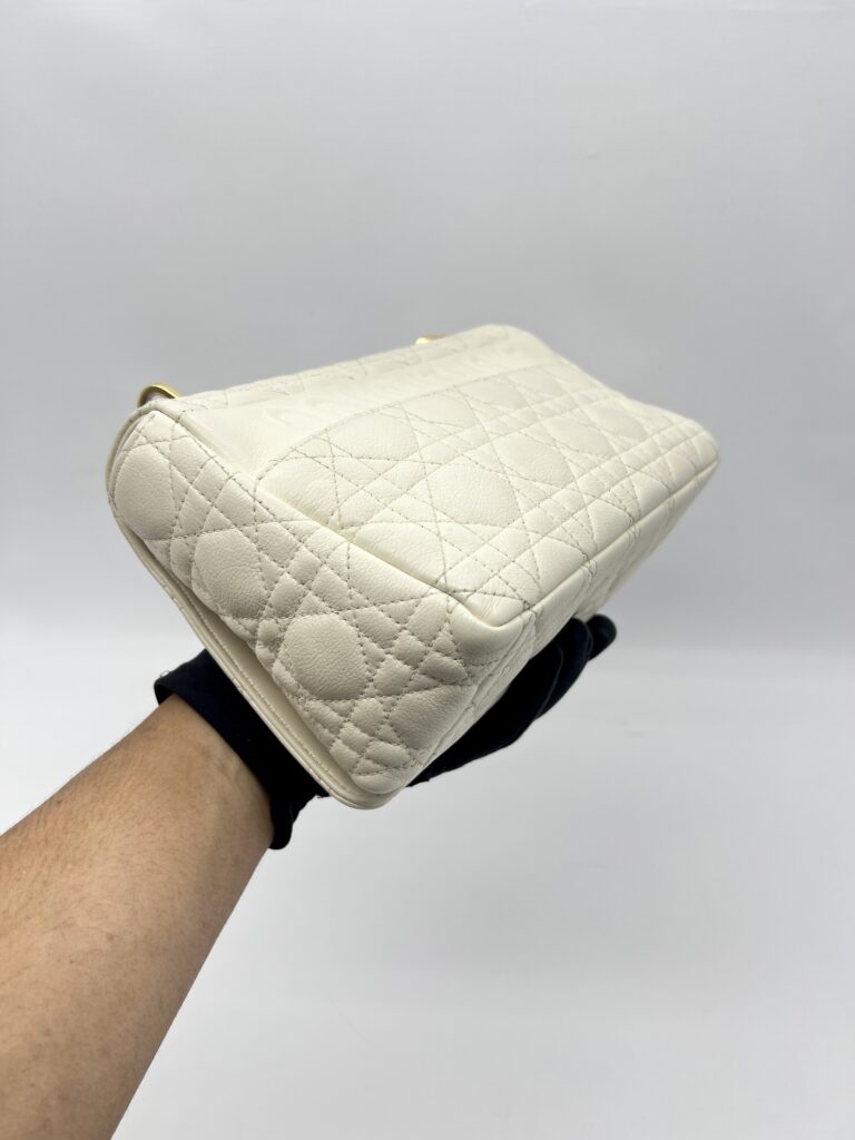 Dior Medium Caro White Gold Hardware