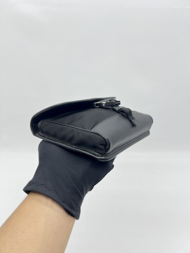 Prada Smartphone Case Re-nylon Tessuto Saffiano Black SHW