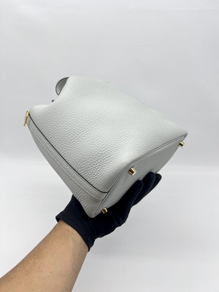 Hermes Picotin 18 Clemence Bleu Pale GHW