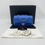 Chanel Mini Rectangular Lambskin Blue GHW