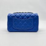 Chanel Mini Rectangular Lambskin Blue GHW