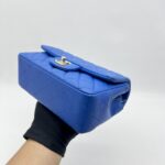 Chanel Mini Rectangular Lambskin Blue GHW