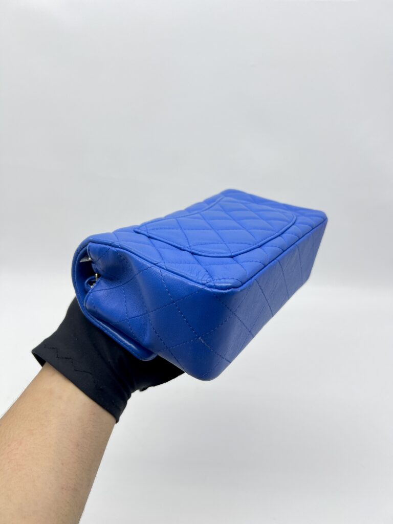 Chanel Mini Rectangular Lambskin Blue GHW