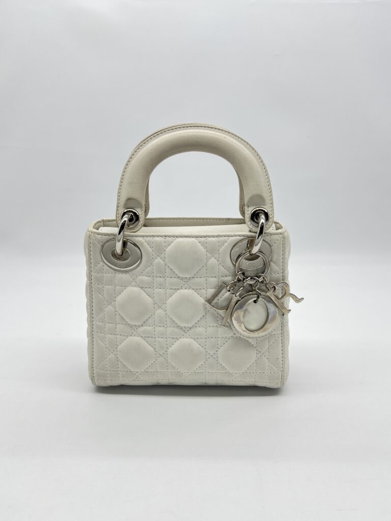 Dior Lady Dior Mini White SHW
