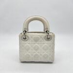 Dior Lady Dior Mini White SHW