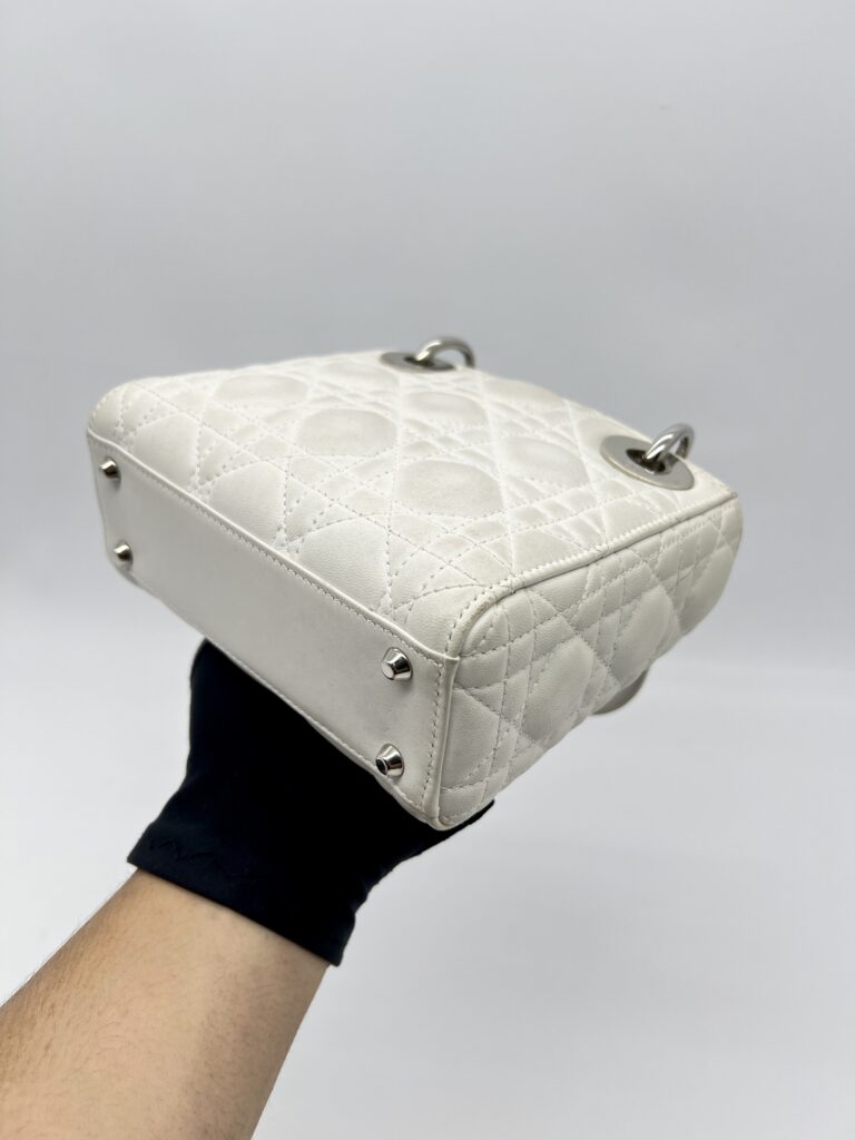 Dior Lady Dior Mini White SHW