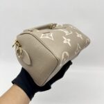 Louis Vuitton Speedy Bandou 20 Monogram Empreinte Tourterelle Creme GHW