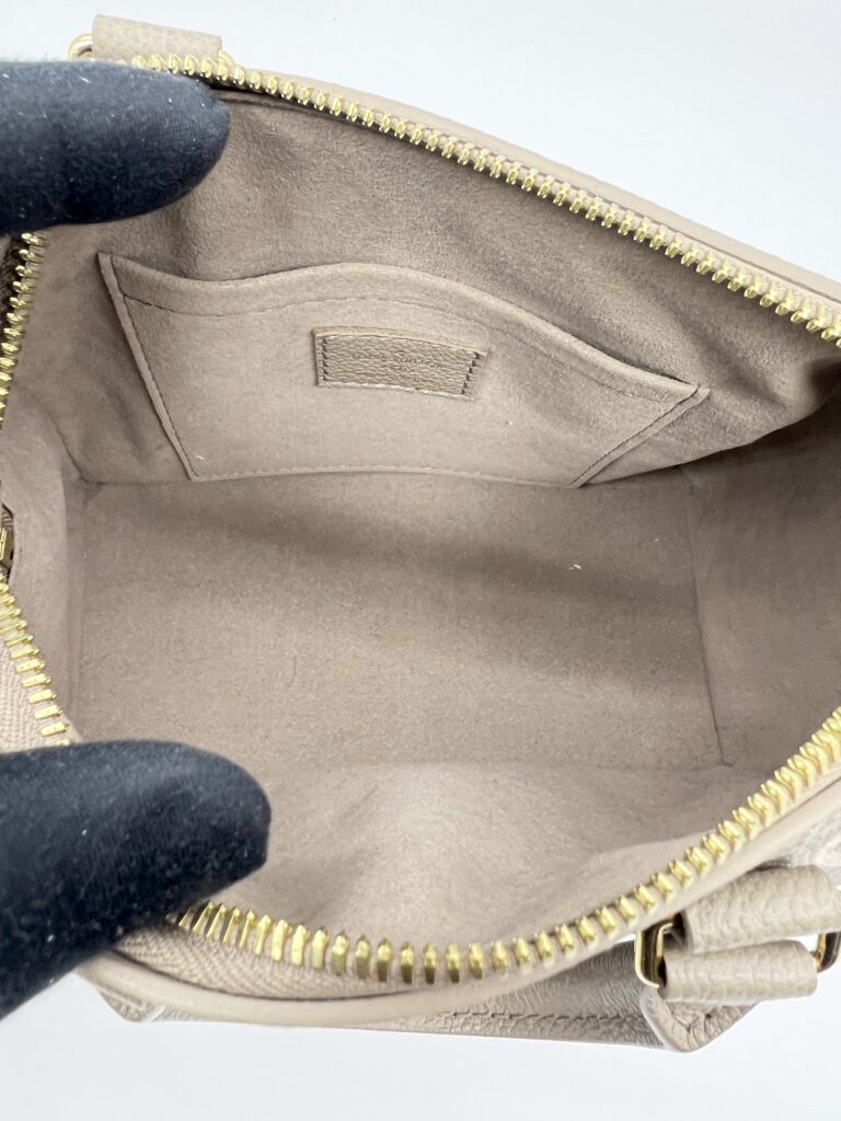 Louis Vuitton Speedy Bandou 20 Monogram Empreinte Tourterelle Creme GHW
