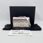 Chanel Mini Flap Bag Iridescent Pink Silver GHW