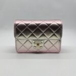 Chanel Mini Flap Bag Iridescent Pink Silver GHW