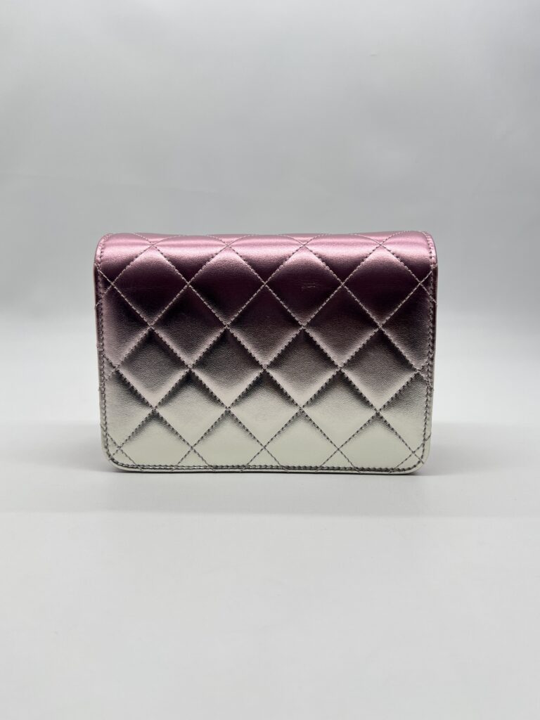 Chanel Mini Flap Bag Iridescent Pink Silver GHW