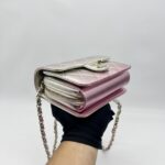 Chanel Mini Flap Bag Iridescent Pink Silver GHW