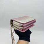 Chanel Mini Flap Bag Iridescent Pink Silver GHW