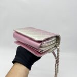 Chanel Mini Flap Bag Iridescent Pink Silver GHW