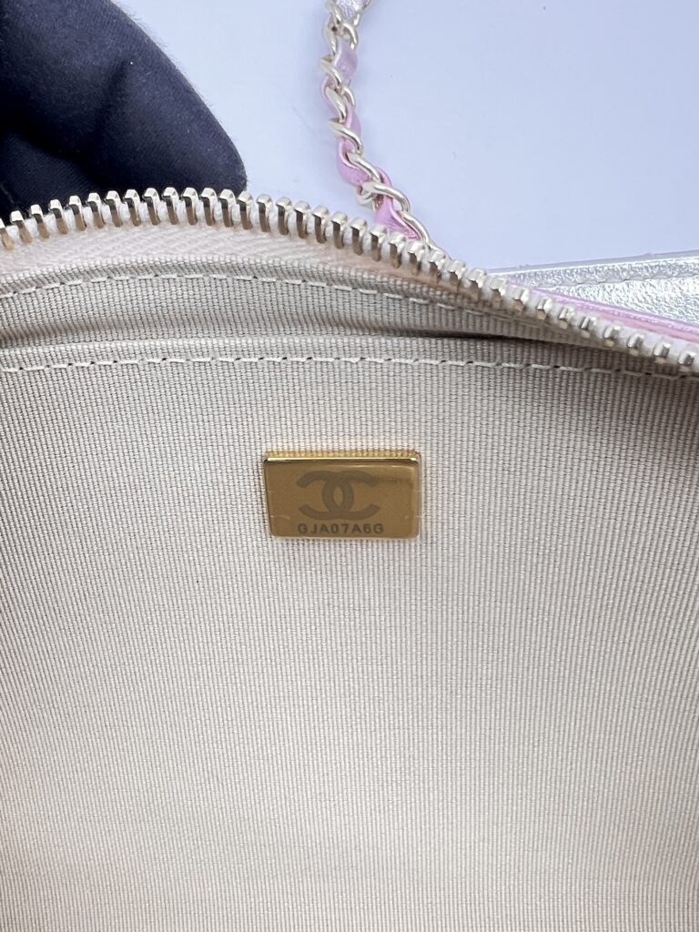 Chanel Mini Flap Bag Iridescent Pink Silver GHW