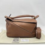Loewe Puzzle Medium Tan GHW