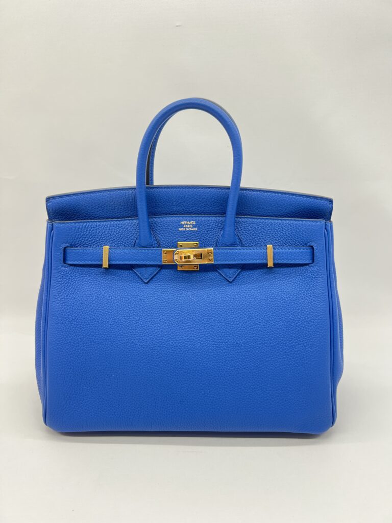 Hermes Birkin 25 Togo Bleu Zellige Gold Hardware