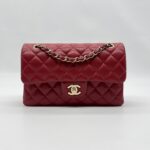 Chanel Classic Small D Flap Caviar Red GHW