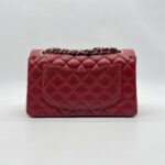 Chanel Classic Small D Flap Caviar Red GHW