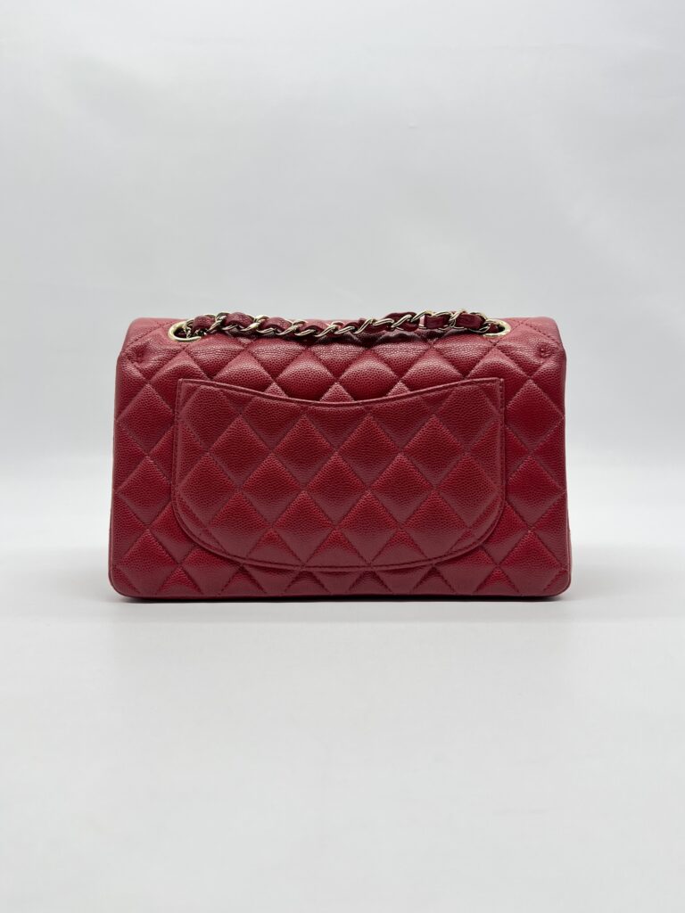 Chanel Classic Small D Flap Caviar Red GHW