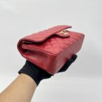 Chanel Classic Small D Flap Caviar Red GHW