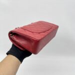 Chanel Classic Small D Flap Caviar Red GHW