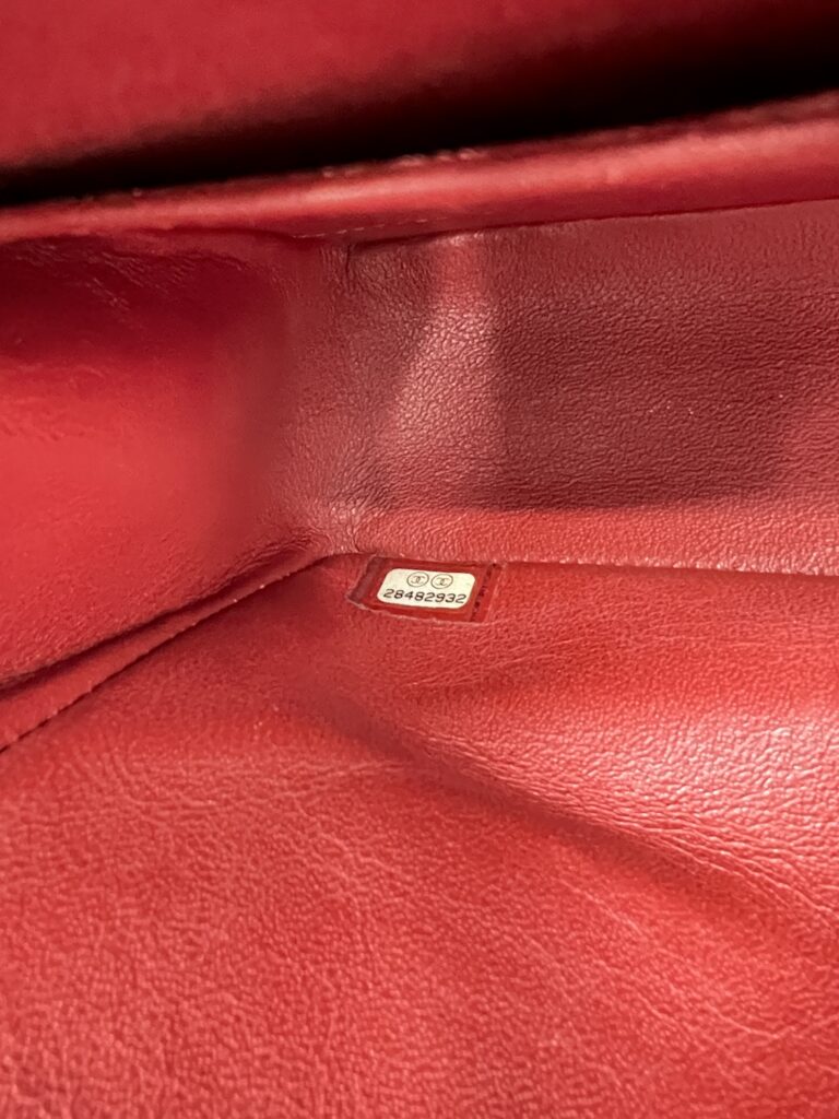 Chanel Classic Small D Flap Caviar Red GHW
