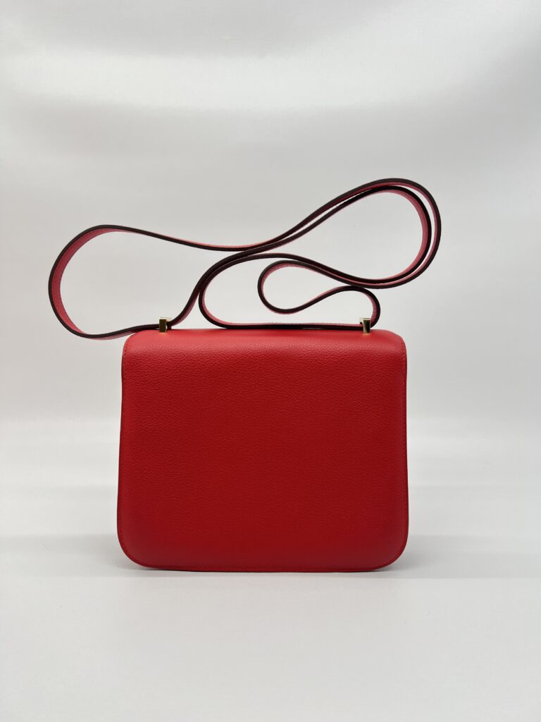 Hermes Constance 18 Evercolor Rouge De Coeur/Rouge VIF PBHW