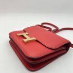 Hermes Constance 18 Evercolor Rouge De Coeur/Rouge VIF PBHW