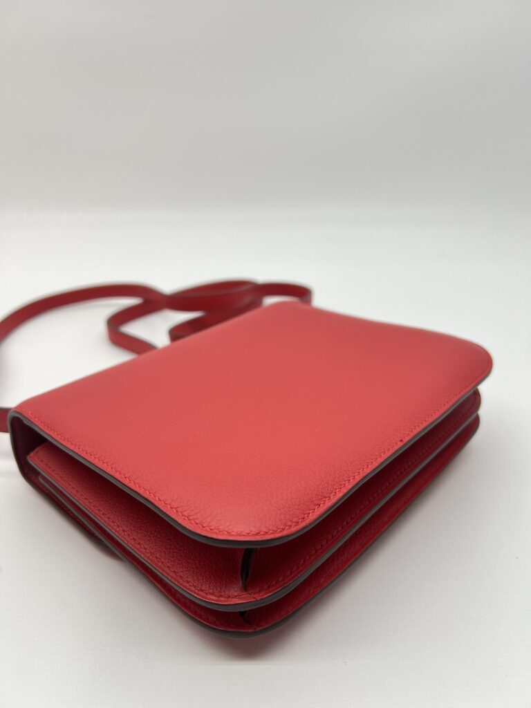 Hermes Constance 18 Evercolor Rouge De Coeur/Rouge VIF PBHW