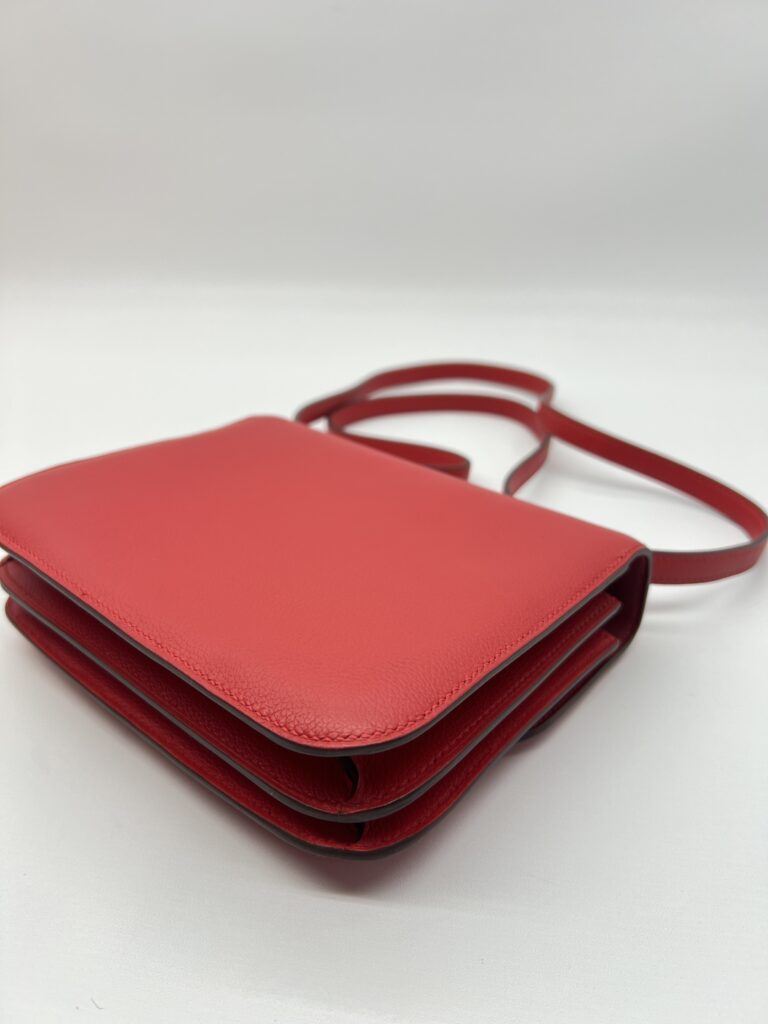 Hermes Constance 18 Evercolor Rouge De Coeur/Rouge VIF PBHW