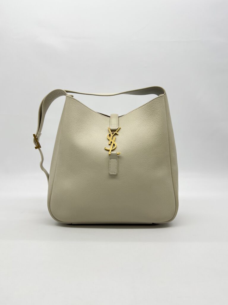 Saint Laurent Hobo LE 5 A 7 Supple Small Ivory GHW