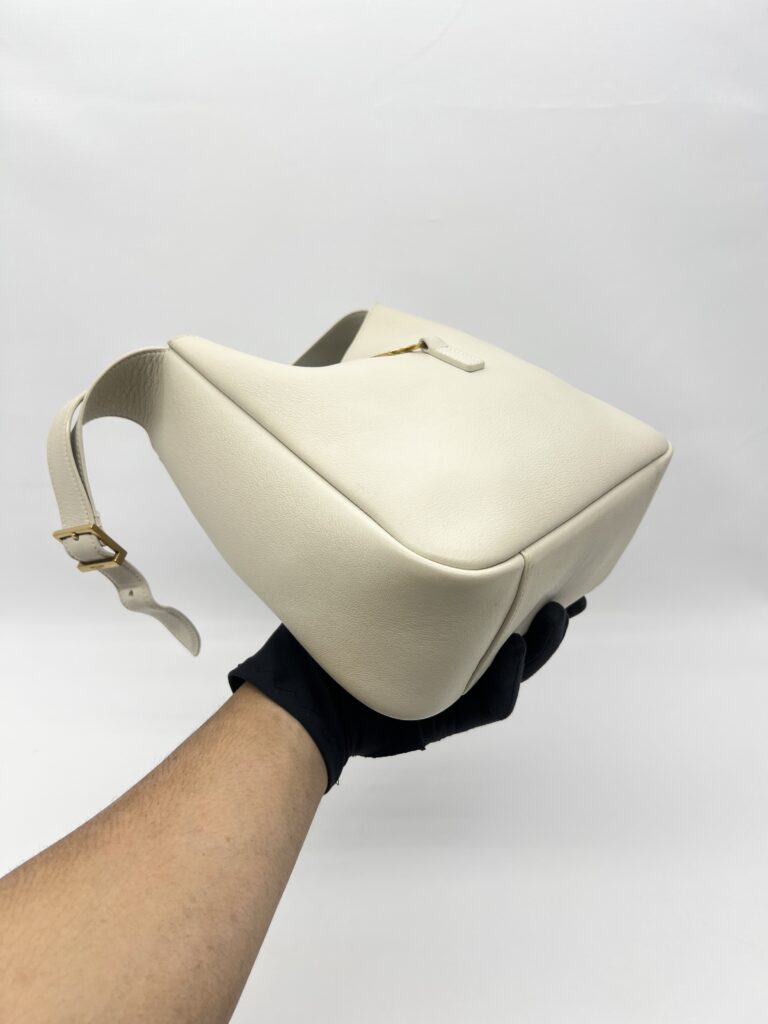 Saint Laurent Hobo LE 5 A 7 Supple Small Ivory GHW