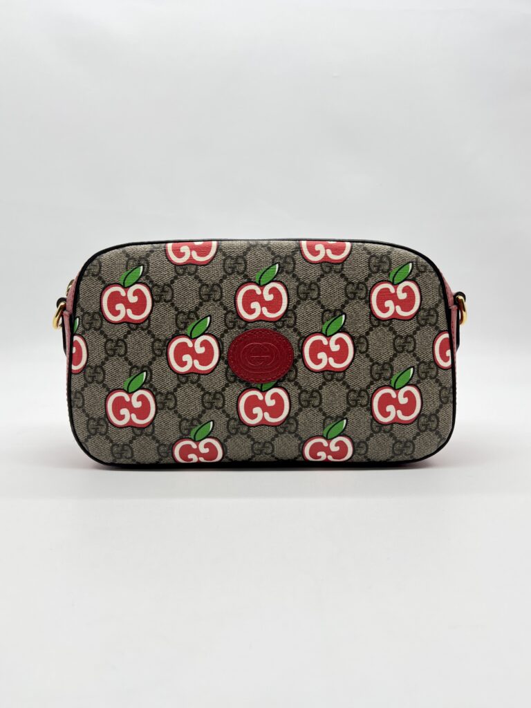 Gucci Apple Camera Bag Canvas Supreme Red GHW