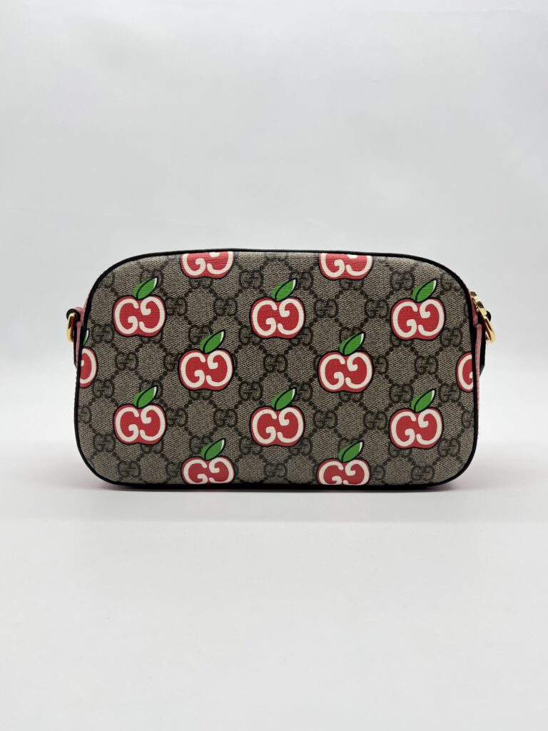 Gucci Apple Camera Bag Canvas Supreme Red GHW