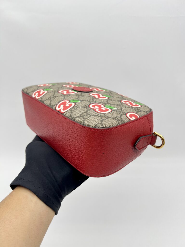 Gucci Apple Camera Bag Canvas Supreme Red GHW