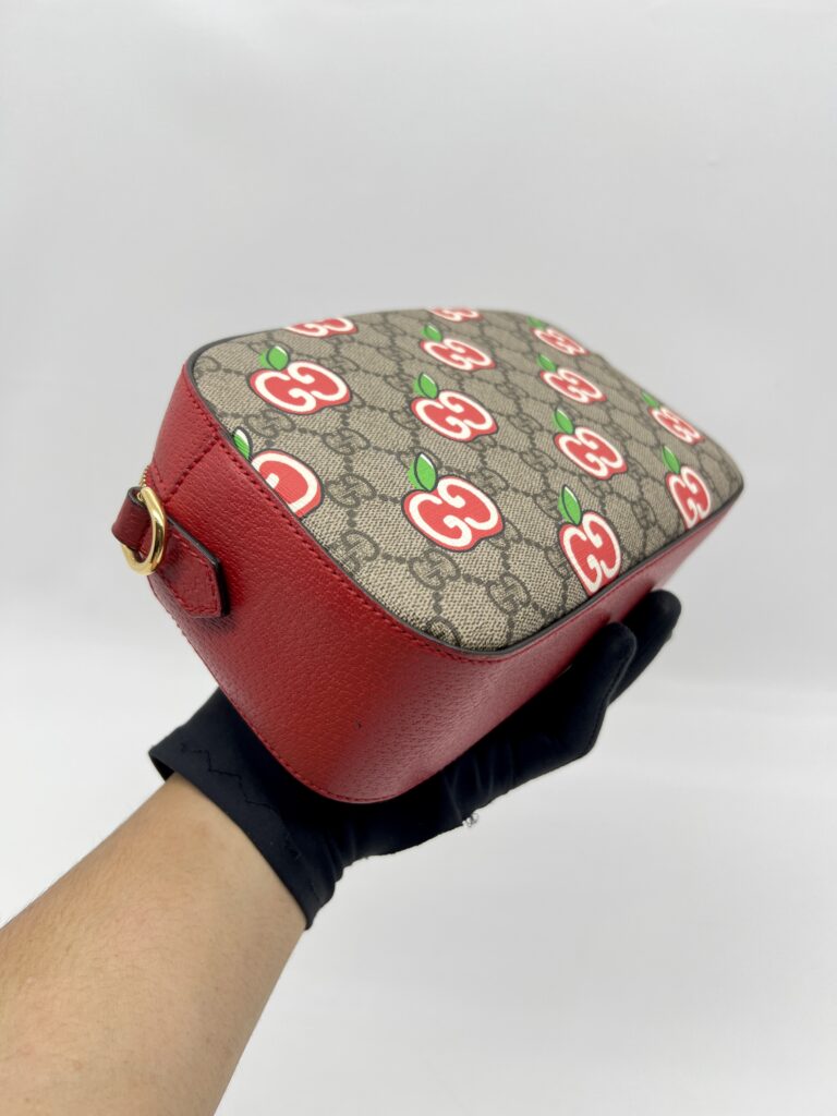 Gucci Apple Camera Bag Canvas Supreme Red GHW