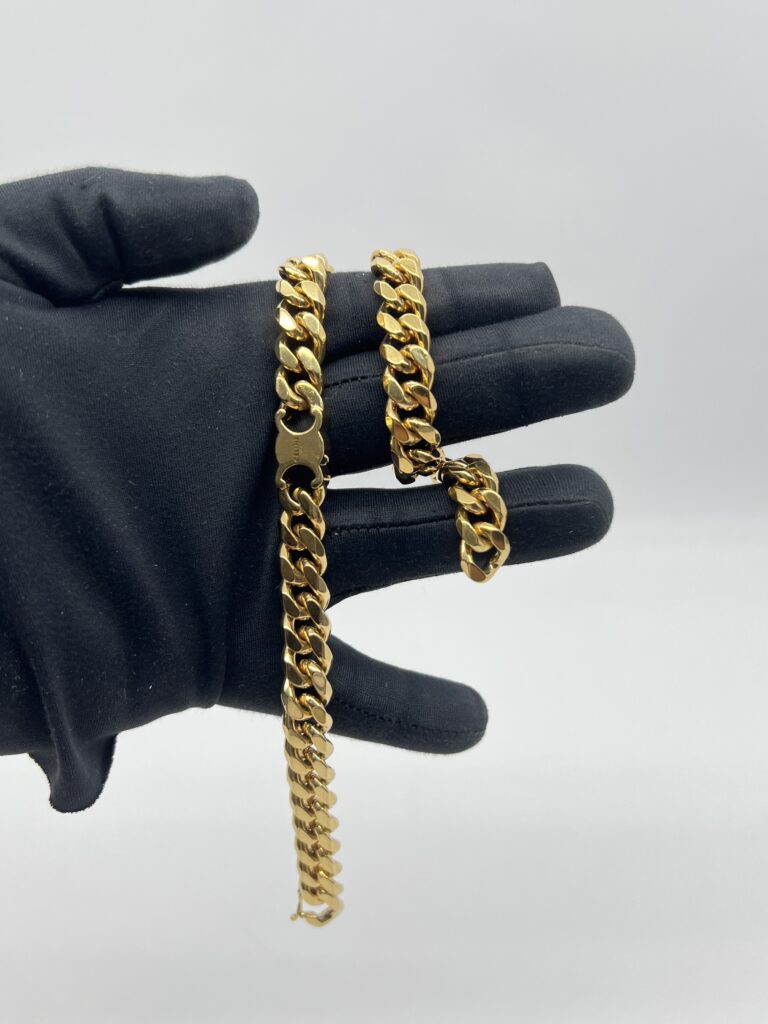 Celine Triomphe Gourmette Necklace Gold