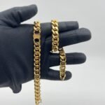 Celine Triomphe Gourmette Necklace Gold