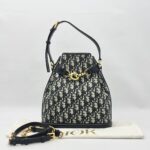 Dior Medium C’est Bag Canvas Blue Oblique GHW