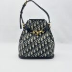 Dior Medium C’est Bag Canvas Blue Oblique GHW