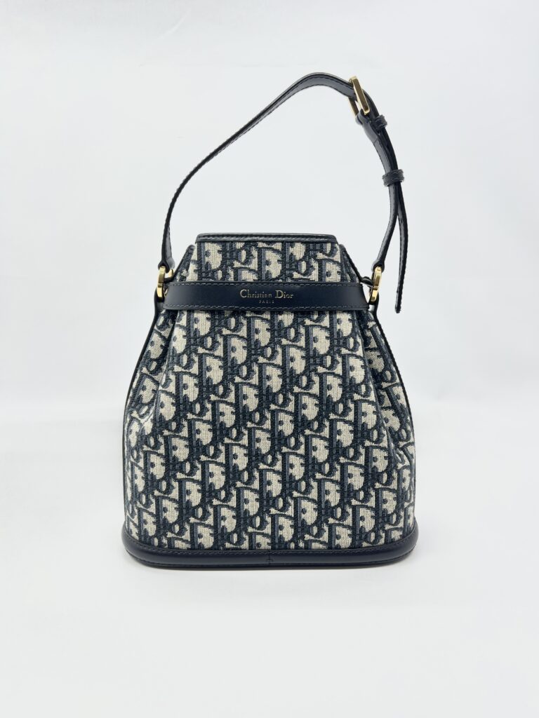 Dior Medium C’est Bag Canvas Blue Oblique GHW