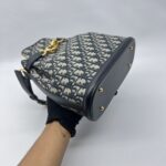 Dior Medium C’est Bag Canvas Blue Oblique GHW