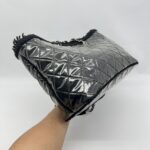 Chanel Funny Tweed Tote Transparent Vinyl Fur Black SHW