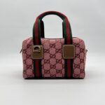 Gucci Mini Boston Bag GG Canvas Pink Brown