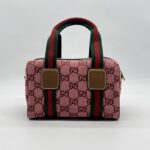 Gucci Mini Boston Bag GG Canvas Pink Brown