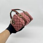 Gucci Mini Boston Bag GG Canvas Pink Brown