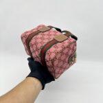 Gucci Mini Boston Bag GG Canvas Pink Brown