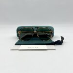 Gucci Aviator Sunglasses Green Lens Brown